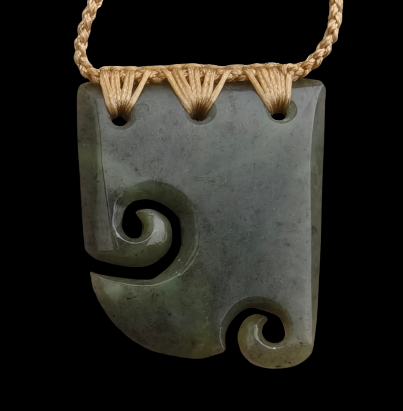 NZ Greenstone Large Koru - 47mm - Alex Sands #210