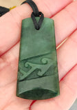 NZ Greenstone Toki With Pattern 63mm #37