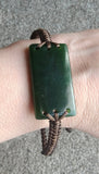 NZ Pounamu Greenstone Cord Bracelet #07B