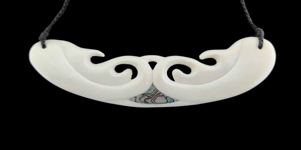 Breast Plate Bone Carving Necklace - 140mm #2