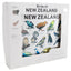 Packaging of 'Birds of New Zealand' book with illustrations on a white background