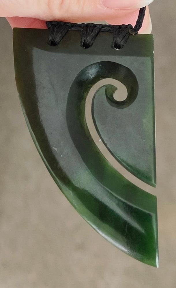 NZ Greenstone Large Koru Design (Set Of Two Halves) #2