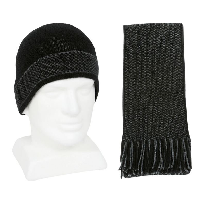 Lothlorian Possum & Merino Unisex Beanie and/or Scarf Morse - Charcoal