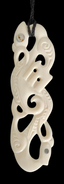 Manaia Bone Carving Necklace - 150mm - Carved by Joseph, NZ - #36