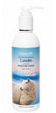 A white pump bottle of Lanolin Energy Moisture Crème with a blue and white label featuring a sheep and mountain landscape. The text reads 'Alpine Silk' and 'New Zealand Organic'.