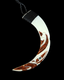Manaia Pig Tusk Stained Carving Pendant #05