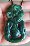 NZ Greenstone Tiki Carving - 63mm #39