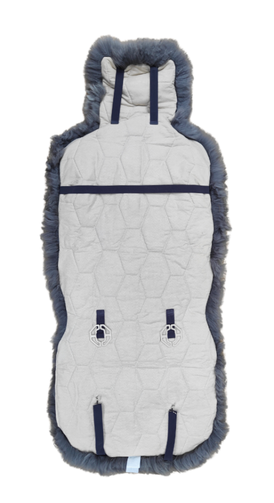 Sheepskin Car Seat Cover Single - Long Wool - Grey/Slate