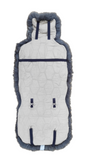 Sheepskin Car Seat Cover Single - Long Wool - Grey/Slate