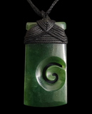 NZ Greenstone Koru Toki - Carver: Aden Hoglund #AH12