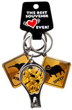 3 Pack Roadsign Keyrings