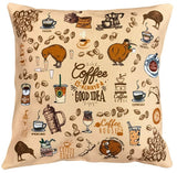 Cushion Cover - Coffee Kiwis