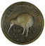 Bronze Metal Kiwi Plate With Stand 11cm