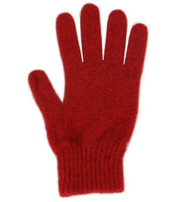 Lothlorian Possum & Merino Unisex Gloves, Red