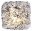 Sheepskin Cushion Cover - White With Black Tip