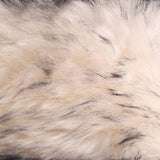 Single Large Sheepskin Rug - White With Black Tip