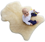 Sheepskin Baby Rug - White or Honey - Long Wool - NZ Made