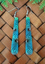 Coloured Bone Carving Drop Earrings #2