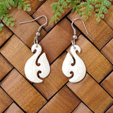 Small Hook Bone Carving Earrings