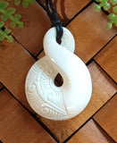 Twist Bone Carving Pendant