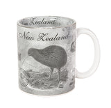 NZ Kiwi on Grey Coffee Mug - #103