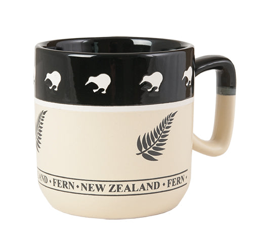 NZ Fern Large Stoneware Coffee Mug