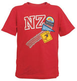 NZ Patches Red Kids T-Shirt - Sizes 2-14yr