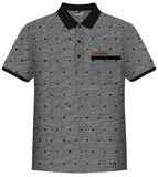 Men's Grey Marl Polo Shirt - Ferns And Kiwi