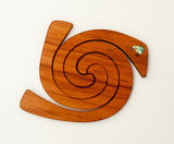 Rimu Wood 3 in 1 Tablemats with Paua Inlay - Kiwi