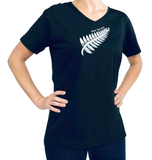 Ladies Fitted T-Shirt Silver Fern NZ