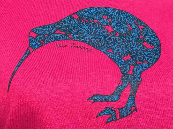 Ladies Fitted T-Shirt - Paisley Kiwi