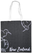 NZ Kiwi Black Denim Cotton Bag
