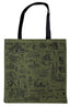 NZ Sketch Green Cotton Tote Bag