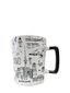 NZ Sketch Espresso Ceramic Short Mug - White