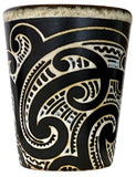 NZ Maori Tattoo Design Shot Glass - Black