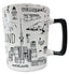 NZ Sketch Espresso Ceramic Small Mug - White