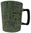NZ Sketch Espresso Ceramic Small Mug - Green