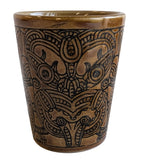 Whakairo Ceramic Shot Glass - Brown