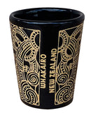 Whakairo Ceramic Shot Glass - Black