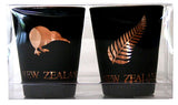 2 Pack NZ Rose Gold Kiwi And Fern Shot Glass