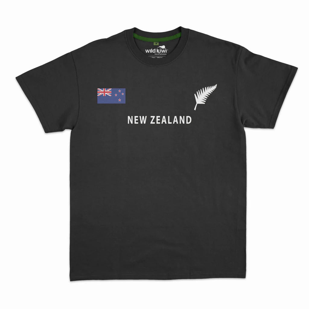 Men's T-Shirt - New Zealand Flag and Silver Fern Main image