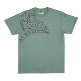 Men's Green T-Shirt - Shoulder Tattoo