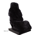 Sheepskin Car Seat Cover Long Wool - Black - NZ Made