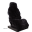 Sheepskin Car Seat Cover Long Wool - Black - NZ Made