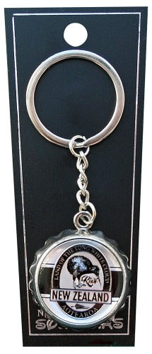 Bottle Opener Oval Kiwi Keyring Main image
