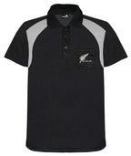 Men's Black Dry Fit Polo Shirt - Silver Fern