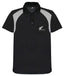 Men's Black Dry Fit Polo Shirt - Silver Fern