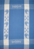 Kiwi Waffle Weave Tea Towel - Blue