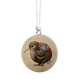 Christmas Bauble - Wood - Natural Kiwi Pip