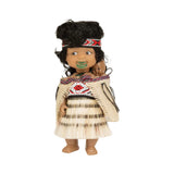 Wahine Maori Doll With Tassel Cloak And Baby 20cm #36